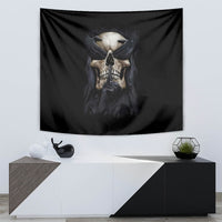 Skull Tapestry No See Evil Red Rose Jean - Wonder Print Shop