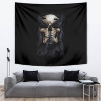 Skull Tapestry No See Evil Red Rose Jean - Wonder Print Shop