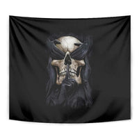 Skull Tapestry No See Evil Red Rose Jean - Wonder Print Shop