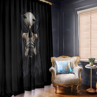 Skull Window Curtain No See Evil Red Rose Jean - Wonder Print Shop