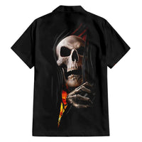 Skull Hawaiian Shirt Skeleton Ripped Inside Flame - Wonder Print Shop