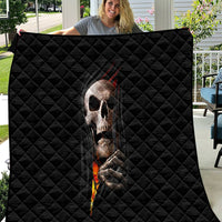 Skull Quilt Skeleton Ripped Inside Flame - Wonder Print Shop