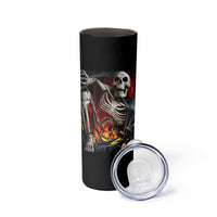 Skull Skinny Tumbler Skeleton Ripped Inside Flame - Wonder Print Shop