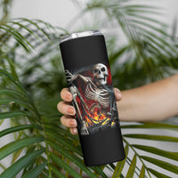 Skull Skinny Tumbler Skeleton Ripped Inside Flame - Wonder Print Shop