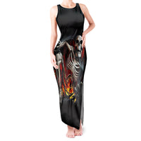 Skull Tank Maxi Dress Skeleton Ripped Inside Flame - Wonder Print Shop