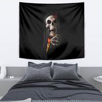 Skull Tapestry Skeleton Ripped Inside Flame - Wonder Print Shop