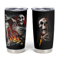 Skull Tumbler Cup Skeleton Ripped Inside Flame - Wonder Print Shop