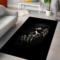 Skull Area Rug Evil Skeleton Look Inside - Wonder Print Shop