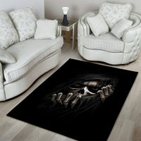 Skull Area Rug Evil Skeleton Look Inside - Wonder Print Shop