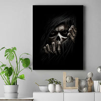 Skull Canvas Wall Art Evil Skeleton Look Inside - Wonder Print Shop