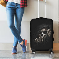 Skull Luggage Cover Evil Skeleton Look Inside - Wonder Print Shop
