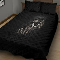 Skull Quilt Bed Set Evil Skeleton Look Inside - Wonder Print Shop