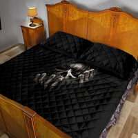Skull Quilt Bed Set Evil Skeleton Look Inside - Wonder Print Shop