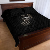 Skull Quilt Bed Set Evil Skeleton Look Inside - Wonder Print Shop