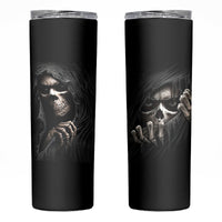 Skull Skinny Tumbler Evil Skeleton Look Inside - Wonder Print Shop