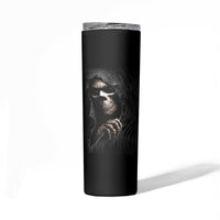 Skull Skinny Tumbler Evil Skeleton Look Inside - Wonder Print Shop