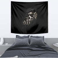 Skull Tapestry Evil Skeleton Look Inside - Wonder Print Shop