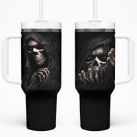 Skull Tumbler With Handle Evil Skeleton Look Inside - Wonder Print Shop