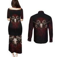 Skull Couples Matching Puletasi Dress and Long Sleeve Button Shirts Boy Band Queen - Wonder Print Shop
