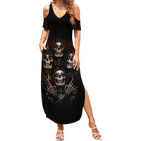 Skull Summer Maxi Dress Boy Band Queen - Wonder Print Shop