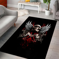 Skull Area Rug Blood Skull Survivor - Wonder Print Shop