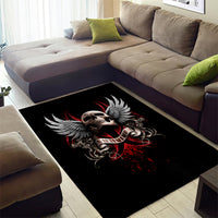 Skull Area Rug Blood Skull Survivor - Wonder Print Shop
