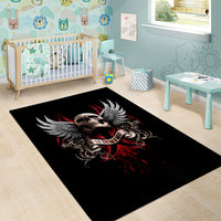 Skull Area Rug Blood Skull Survivor - Wonder Print Shop