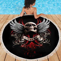 Skull Beach Blanket Blood Skull Survivor - Wonder Print Shop