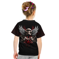 Skull Kid T Shirt Blood Skull Survivor - Wonder Print Shop