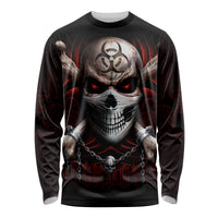Skull Long Sleeve Shirt Blood Skull Survivor - Wonder Print Shop