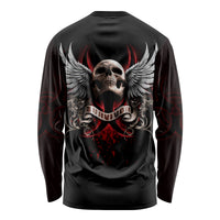 Skull Long Sleeve Shirt Blood Skull Survivor - Wonder Print Shop