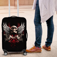 Skull Luggage Cover Blood Skull Survivor - Wonder Print Shop