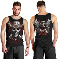 Skull Men Tank Top Blood Skull Survivor DT01