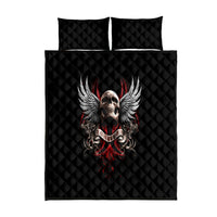 Skull Quilt Bed Set Blood Skull Survivor - Wonder Print Shop