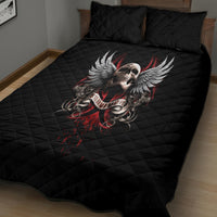 Skull Quilt Bed Set Blood Skull Survivor - Wonder Print Shop