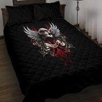 Skull Quilt Bed Set Blood Skull Survivor - Wonder Print Shop