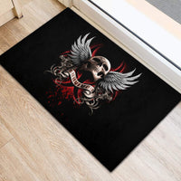Skull Rubber Doormat Blood Skull Survivor - Wonder Print Shop
