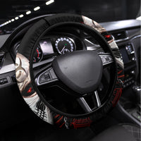Skull Steering Wheel Cover Blood Skull Survivor - Wonder Print Shop