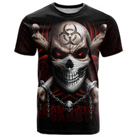 Skull T Shirt Blood Skull Survivor - Wonder Print Shop