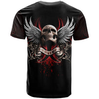 Skull T Shirt Blood Skull Survivor - Wonder Print Shop