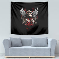 Skull Tapestry Blood Skull Survivor - Wonder Print Shop