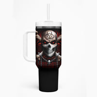 Skull Tumbler With Handle Blood Skull Survivor - Wonder Print Shop