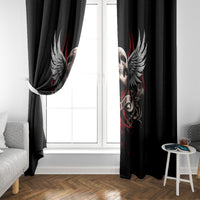 Skull Window Curtain Blood Skull Survivor - Wonder Print Shop