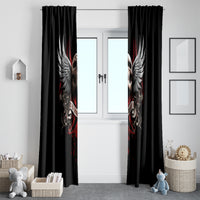 Skull Window Curtain Blood Skull Survivor - Wonder Print Shop