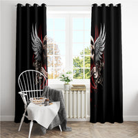Skull Window Curtain Blood Skull Survivor - Wonder Print Shop