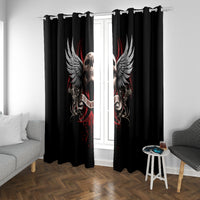 Skull Window Curtain Blood Skull Survivor - Wonder Print Shop