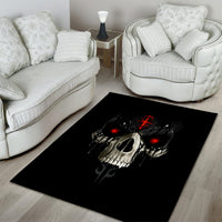 Skull Area Rug Black Reaper - Wonder Print Shop