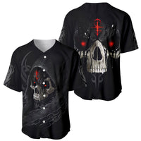 Skull Baseball Jersey Black Reaper - Wonder Print Shop