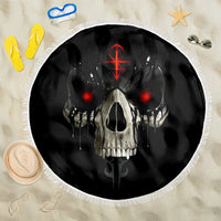 Skull Beach Blanket Black Reaper - Wonder Print Shop