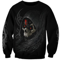 Skull Sweatshirt Black Reaper - Wonder Print Shop
